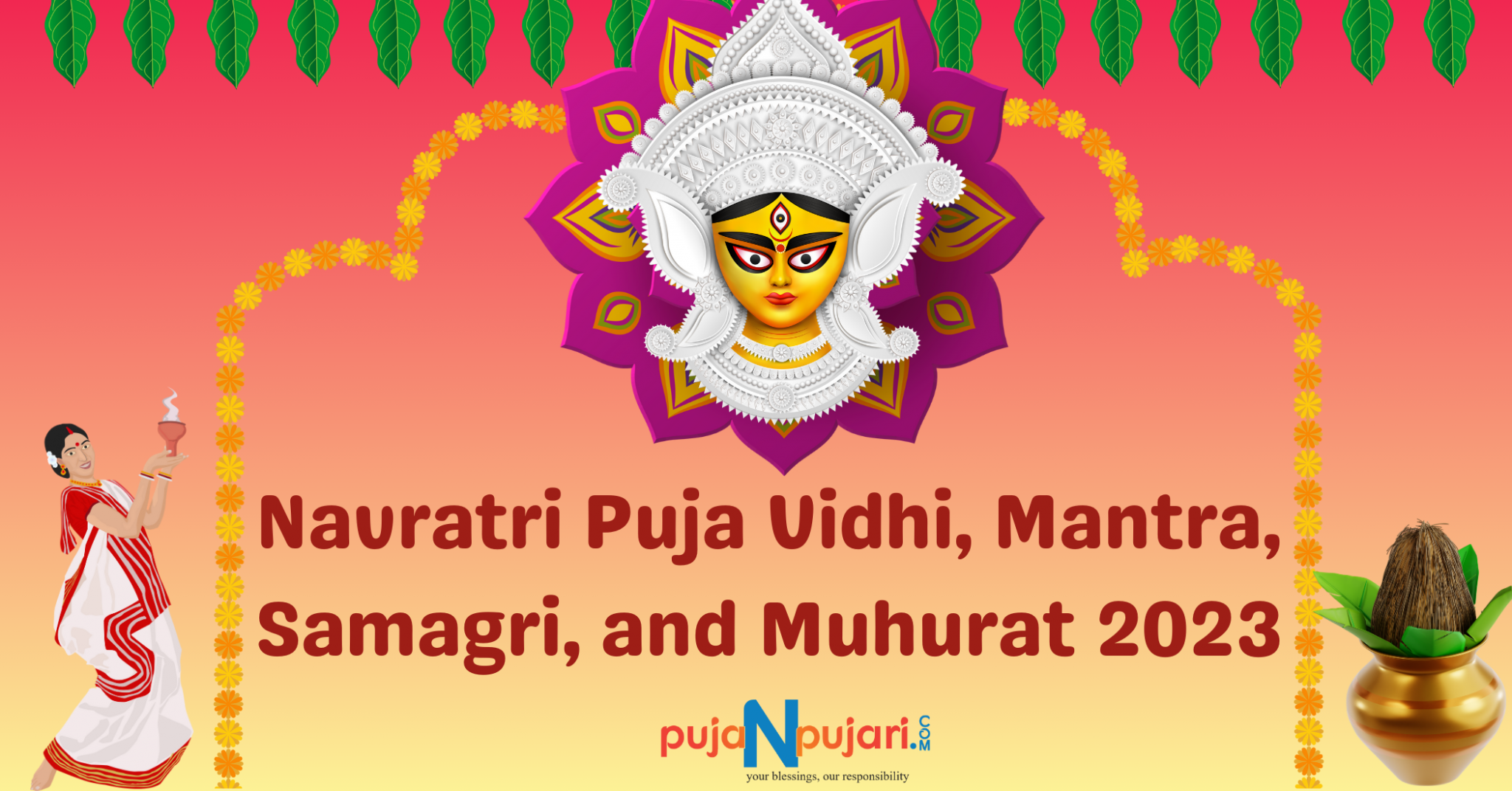 Navratri Puja Vidhi, Mantra, Samagri, and Muhurat 2023