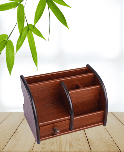 Wooden Pen Stand for Office Table Wooden Desktop Storage Holder Stand for Pen/Pencil.
