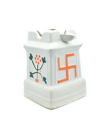 Ceramic Tulsi Planter Pots– Medium Size (6.7 × 6.7 × 10 inch)