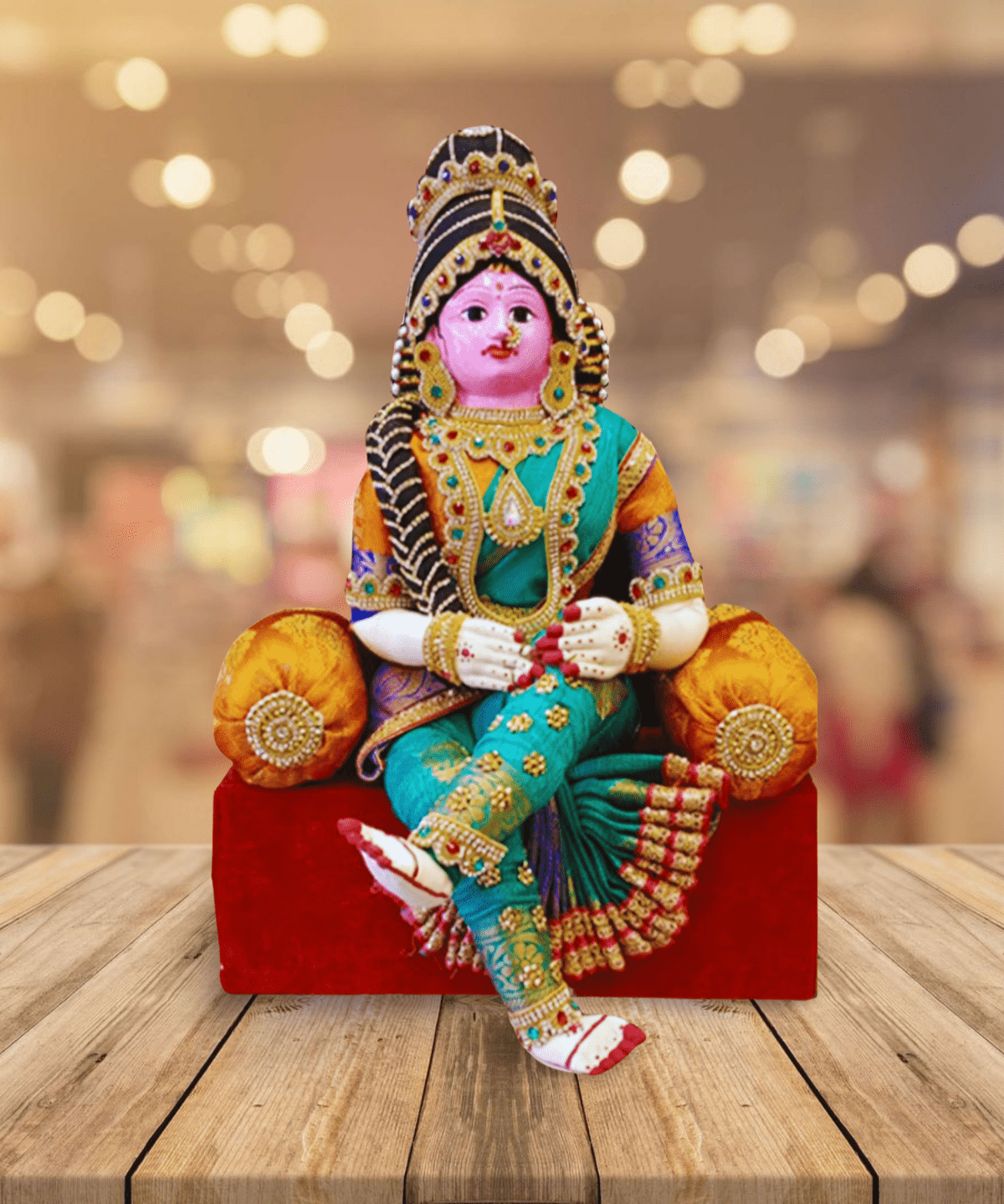 varamahalakshmi amman idol with decoration