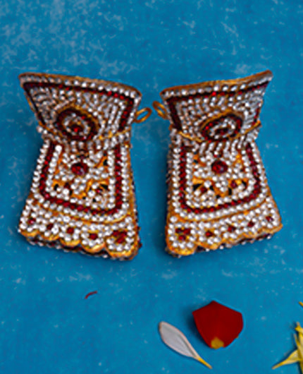 Brass Varalakshmi Hands And Legs With Stone -Puja N Pujari
