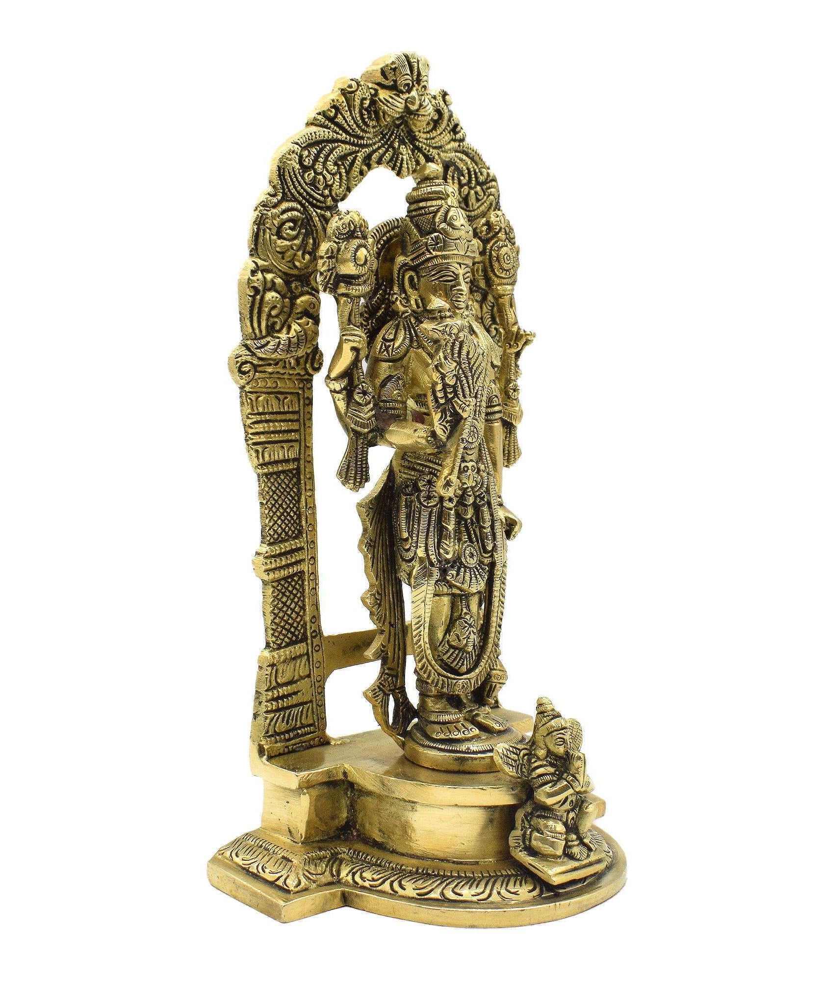 Brass Vishnu Showpiece Idol for Home Decoration and Gifting