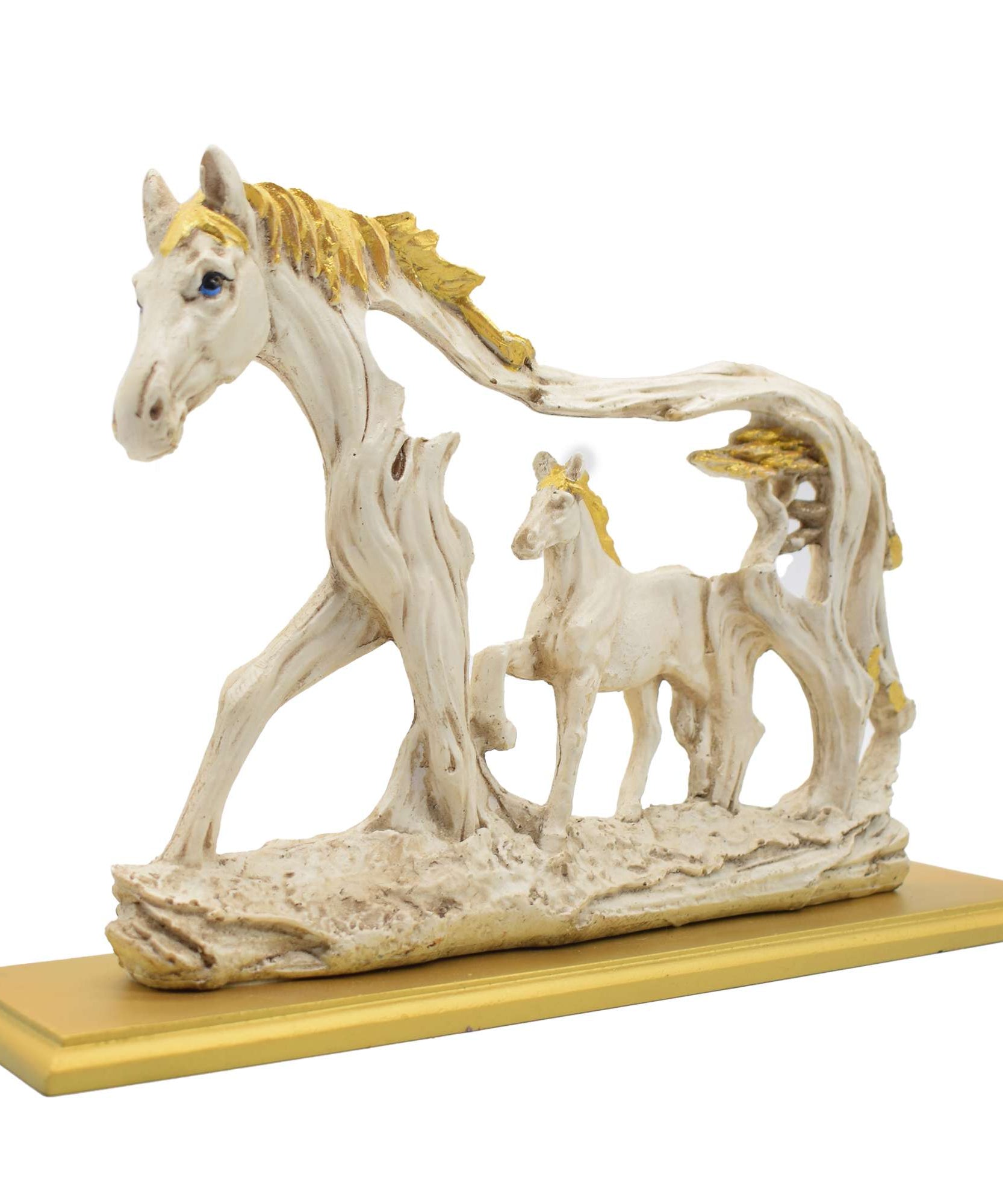 PujaNPujati Horse Statue Showpiece with Baby Animal Figurine