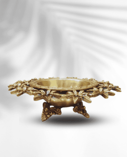 Brass Flower Urli Bowl, Traditional Bowl for Flower Decoration.