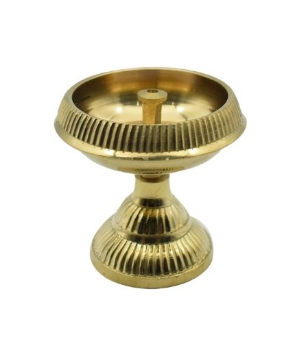 Round Design Brass Diya for Diwali