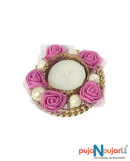 Rose Design Diwali Diya Tealight Candle Holder