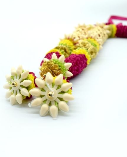 Artificial Ribbon Mala Garland for God Photo Frames