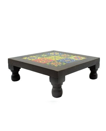 Wooden Decorative Pooja Chowki for Pooja Room