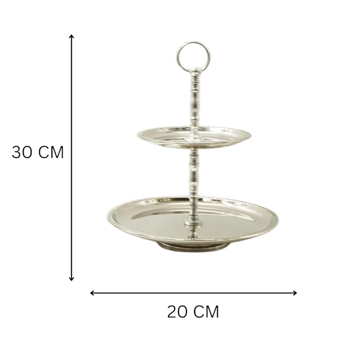 Cake Stand/Serving Platter for Home and Bakery (2T Stainless Cake Stand)