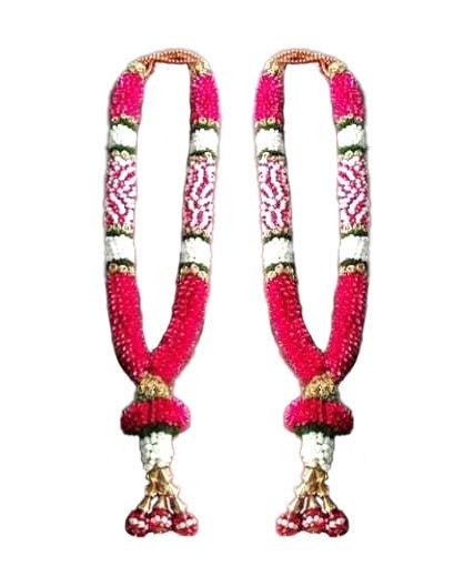 Pink Petal with Jasmine Flower Garland