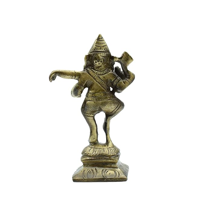 Dancing Ganesha Brass Showpiece for Pooja Room