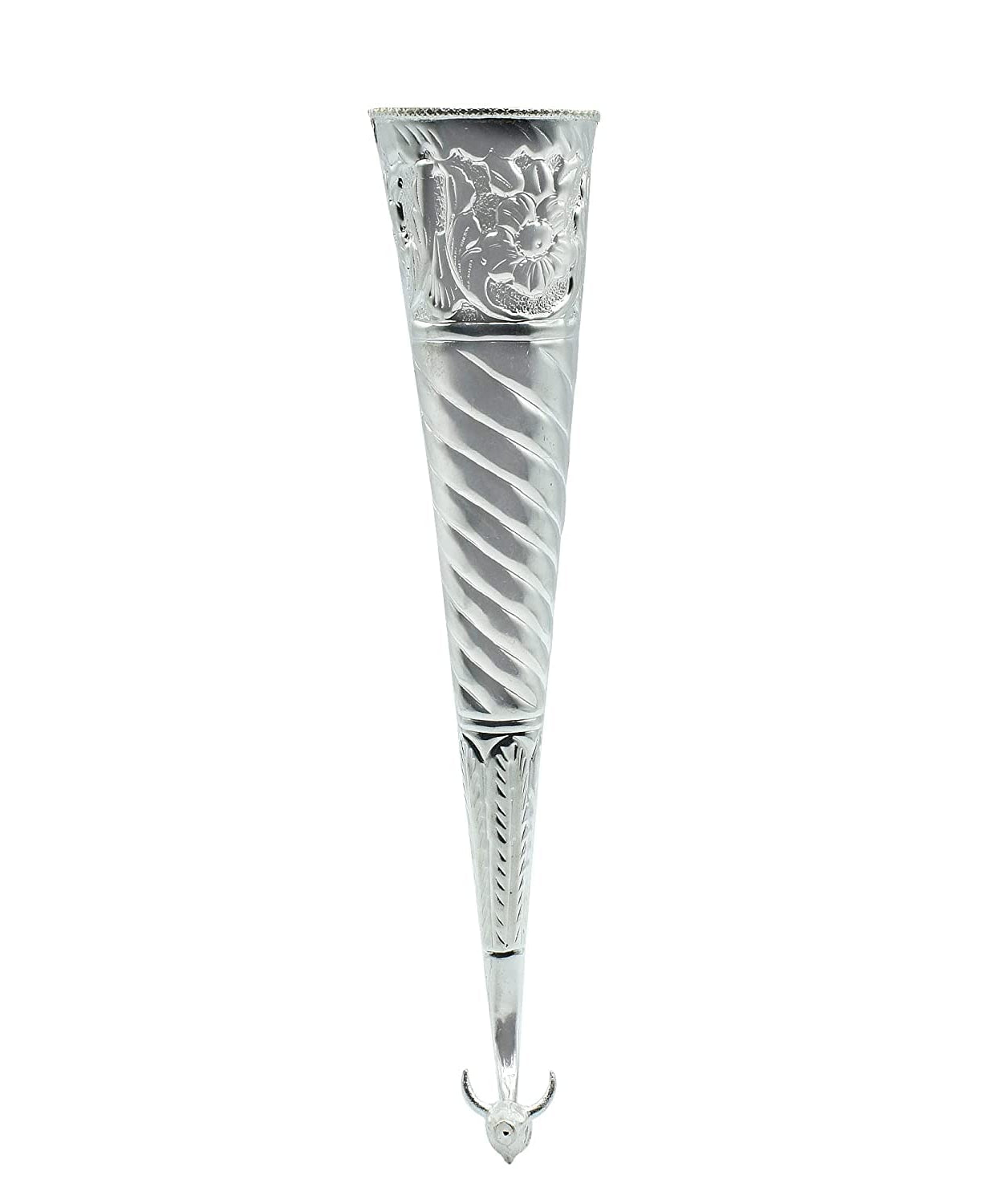 Silver Plated Gaumukhi Shringi for Rudrabhishek (Mediam)