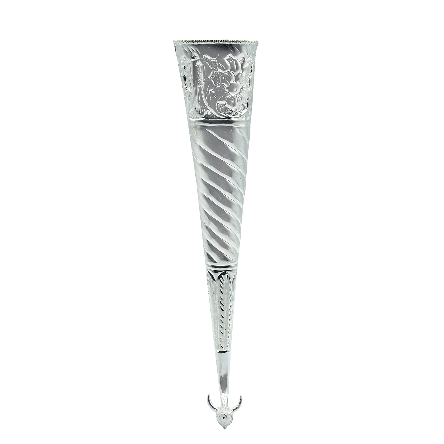 Silver Plated Gaumukhi Shringi for Rudrabhishek (Mediam)