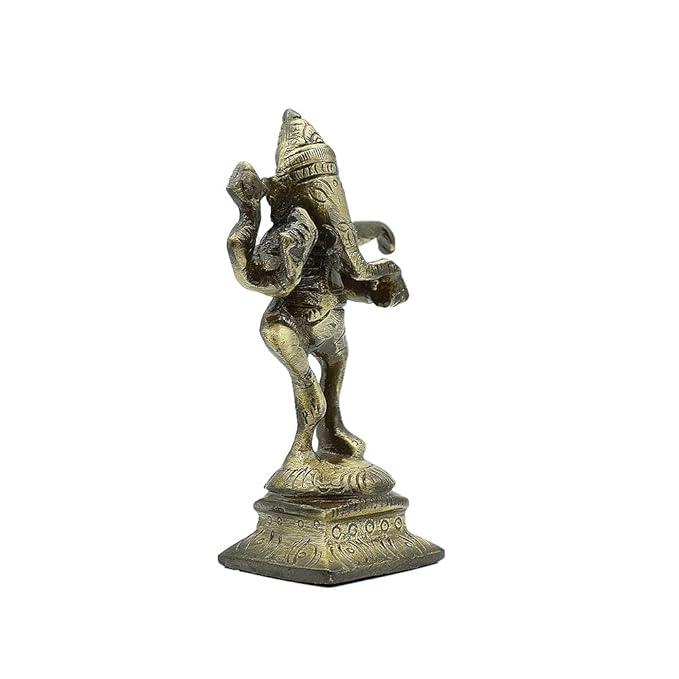 Dancing Ganesha Brass Showpiece for Pooja Room