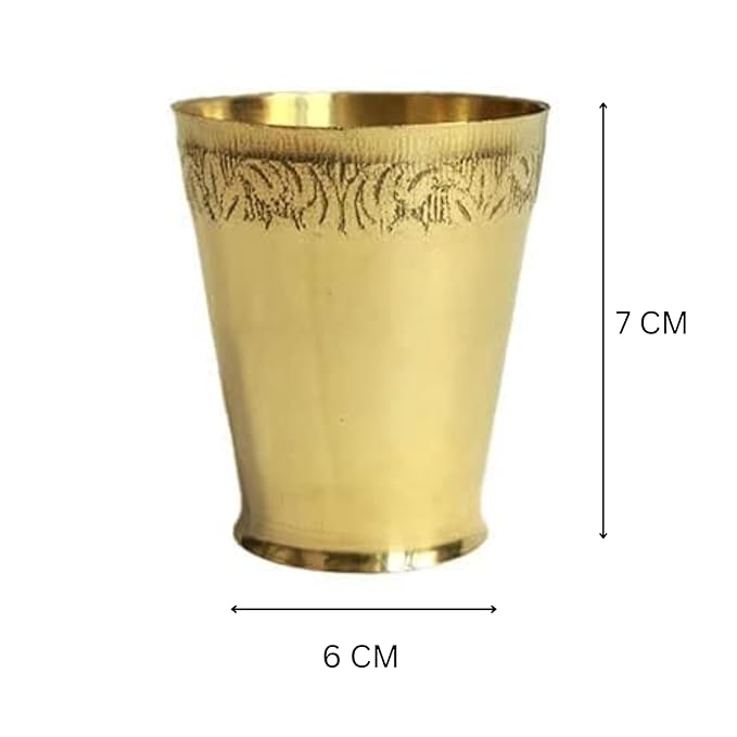 Brass or Pital Glass For Puja And Home Decor