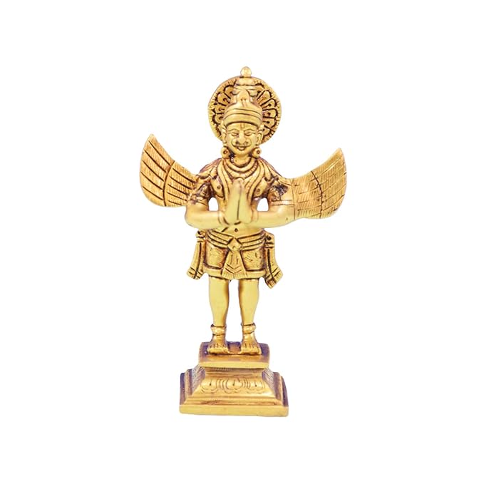 Brass Garuda in Standing Namaskara Mudra
