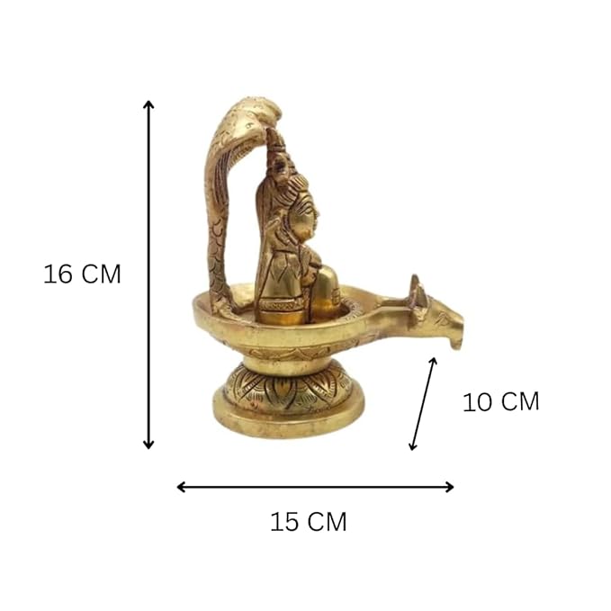 Shivalinga Abhishekam Set Brass Sculpture of Shiva with Nandi