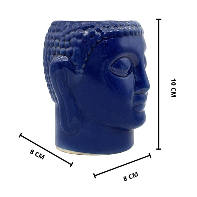 Blue Buddha Shape Ceramic Flower Pot for Outdoor