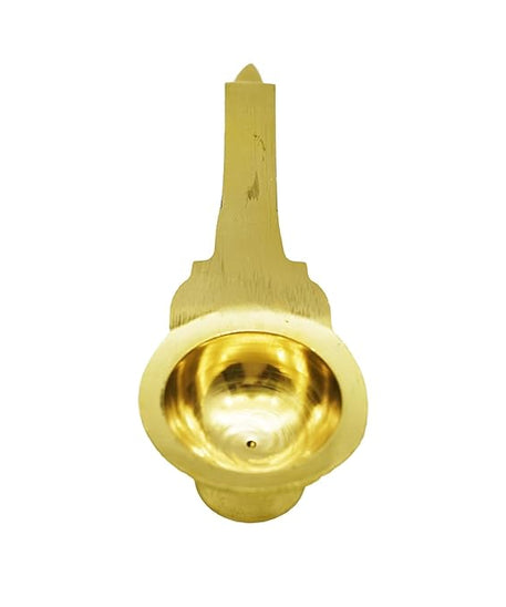 Brass Aarti Pooja Diya with Handle