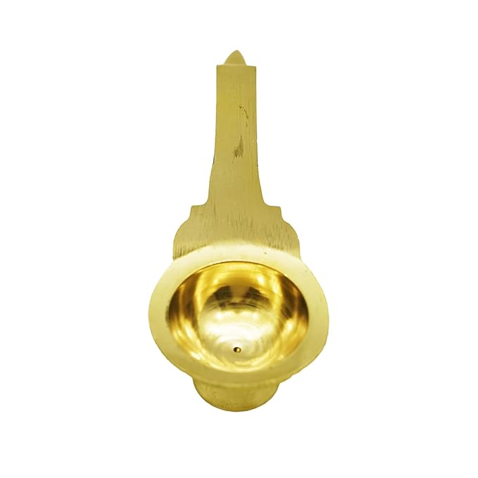 Brass Aarti Pooja Diya with Handle