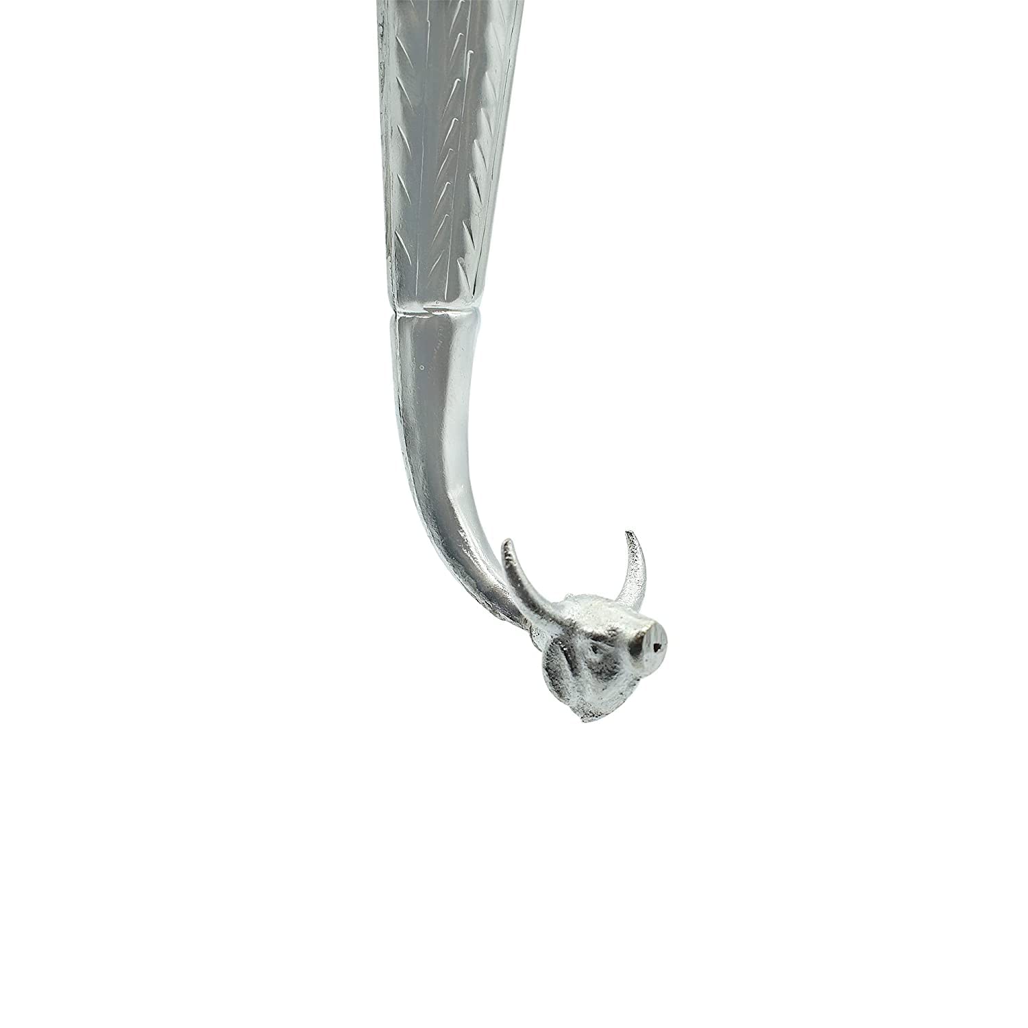 Silver Plated Gaumukhi Shringi for Rudrabhishek (Mediam)