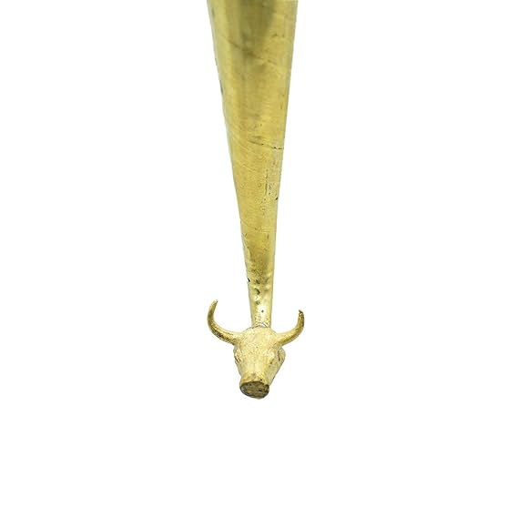 Brass Gaumukhi Shringi for Abhishek Small ( 23 CMS )