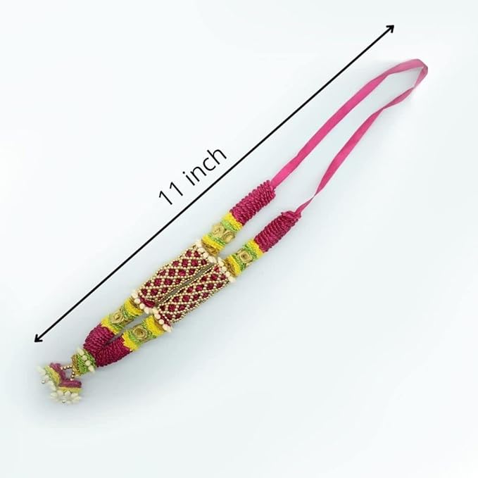 Artificial Ribbon Mala Garland for God Photo Frames