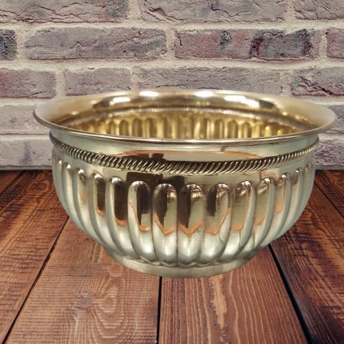 Brass Bowl for Prasadam - Decorative Flower Pot/Vase Home Decor, Garden