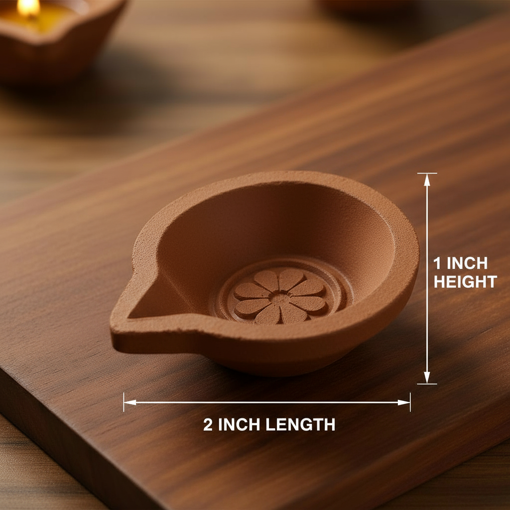 Clay Diya| Diwali Decoration Items for Home Decor (2 Inch,50 pcs).