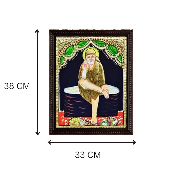 Sai Baba Tanjore Painting with Frame