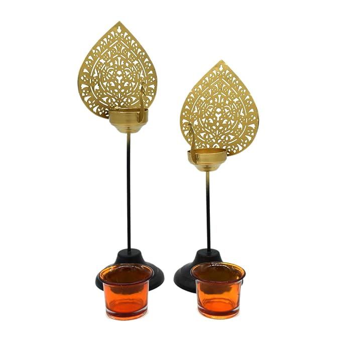 Peacock Design Tea Light Candle