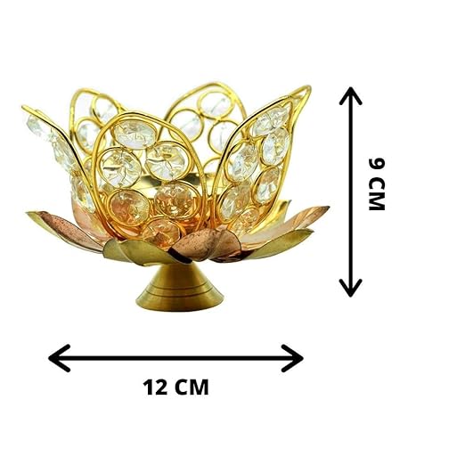 Crystal Glass Lotus Flower Tea Light Candle