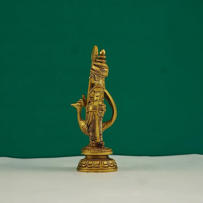 Brass or Pital Murugan Swami Idol / Murti(5 Inches)