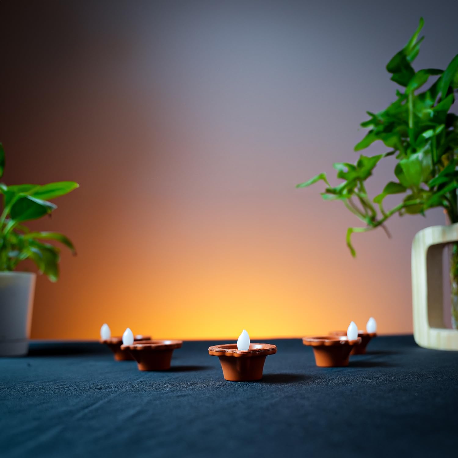 Water Sensor Led Diya- Pack of 12