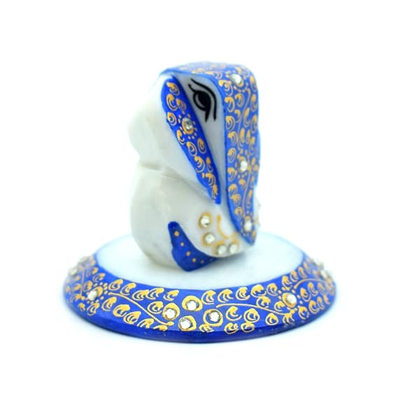 Blue Color Ganesh Pooja Chowki