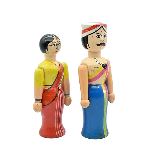 Traditional Village Couple Dolls Set
