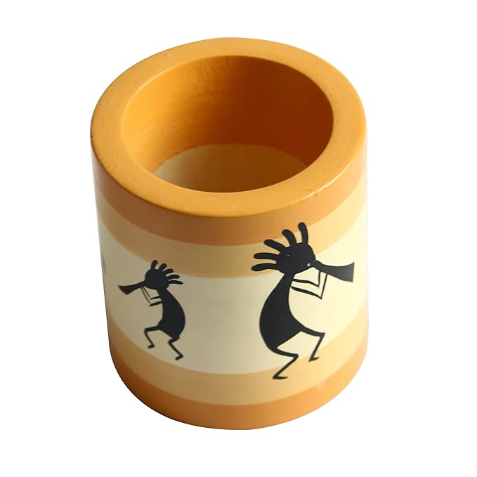 Channapatna pen stand at office 9 cm height.