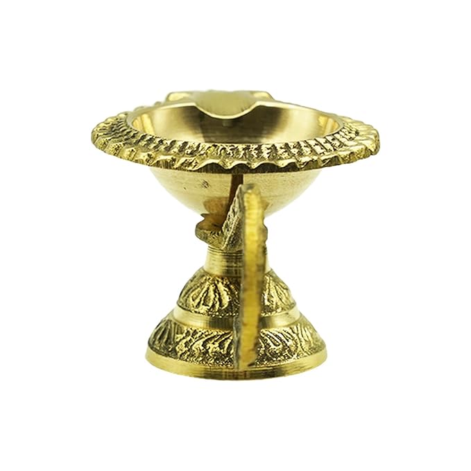 Brass Golden Diya for Temple Puja Room,Diya for puja.