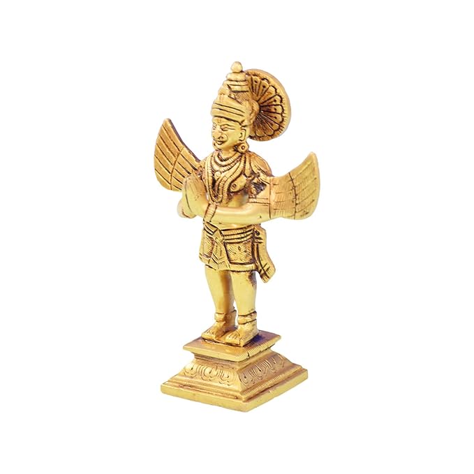 Brass Garuda in Standing Namaskara Mudra