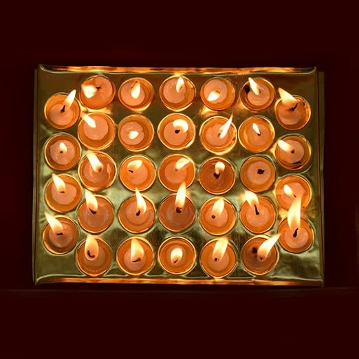 Design Brass Ghee Diya Holder-325gm