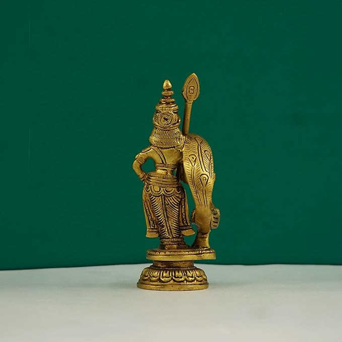 Brass or Pital Murugan Swami Idol / Murti(5 Inches)