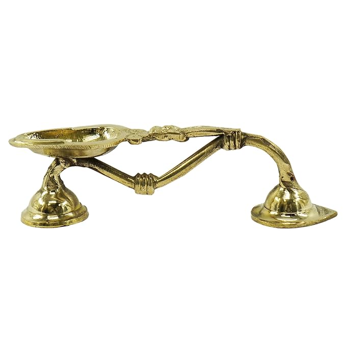 Brass Kodi Vilakku Aarati Stand/Karpoora Stand
