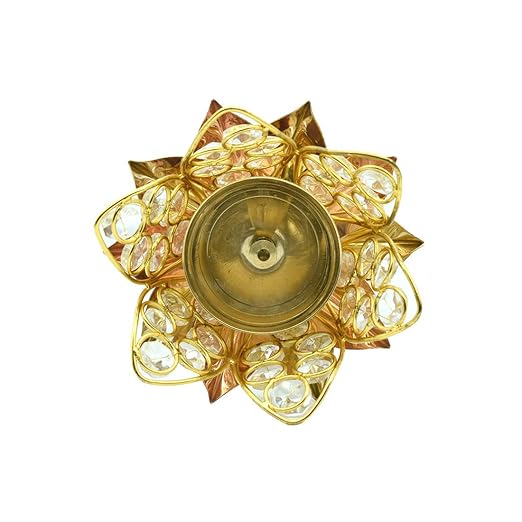 Crystal Glass Lotus Flower Tea Light Candle