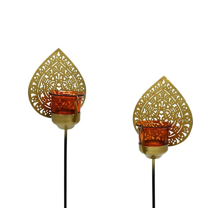 Peacock Design Tea Light Candle