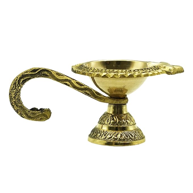 Brass Golden Diya for Temple Puja Room,Diya for puja.
