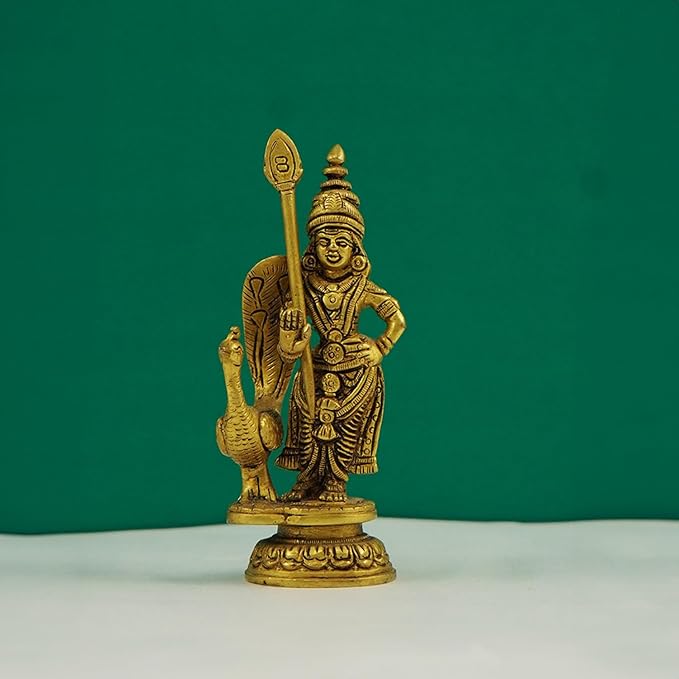 Brass or Pital Murugan Swami Idol / Murti(5 Inches)