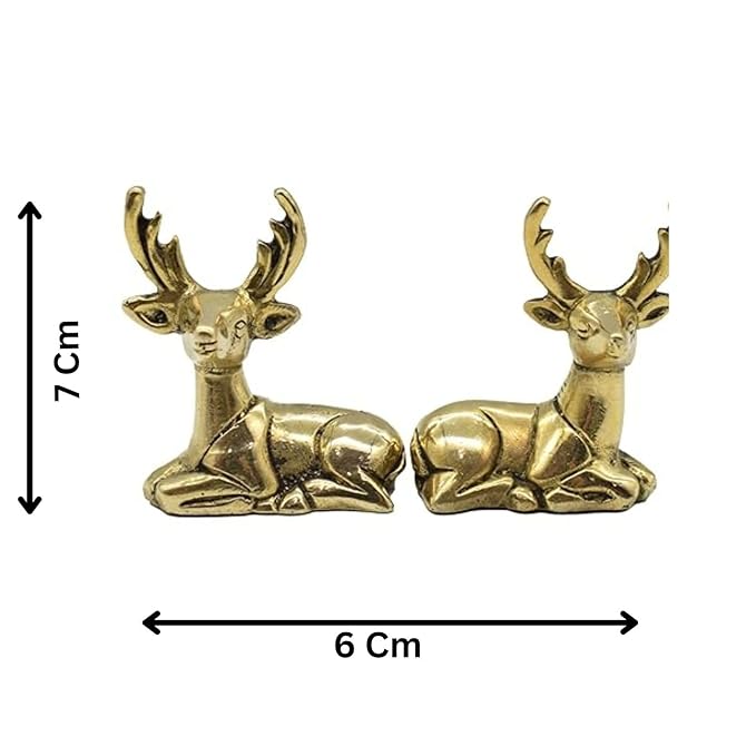 Twin Brass Deer for Vastu