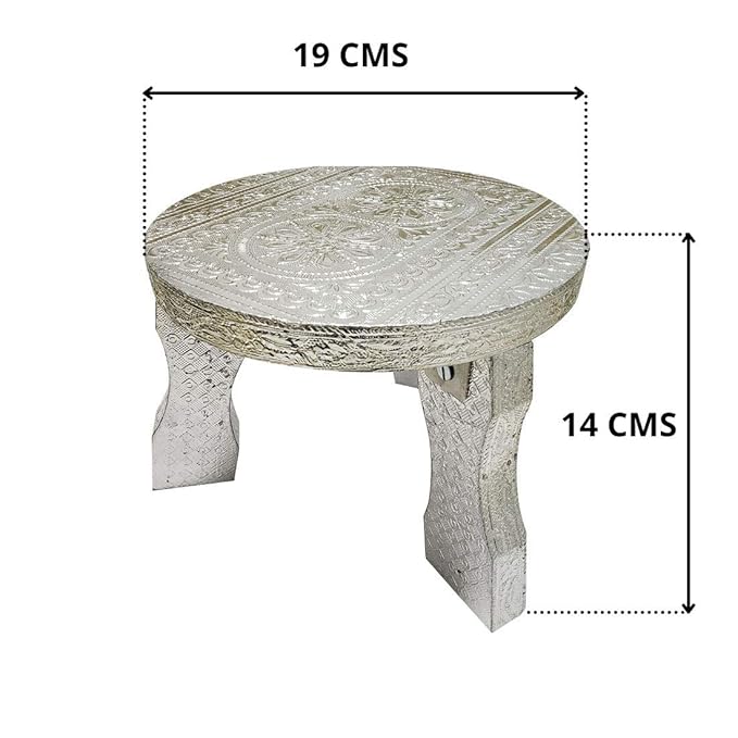 Silver Chowki for Puja