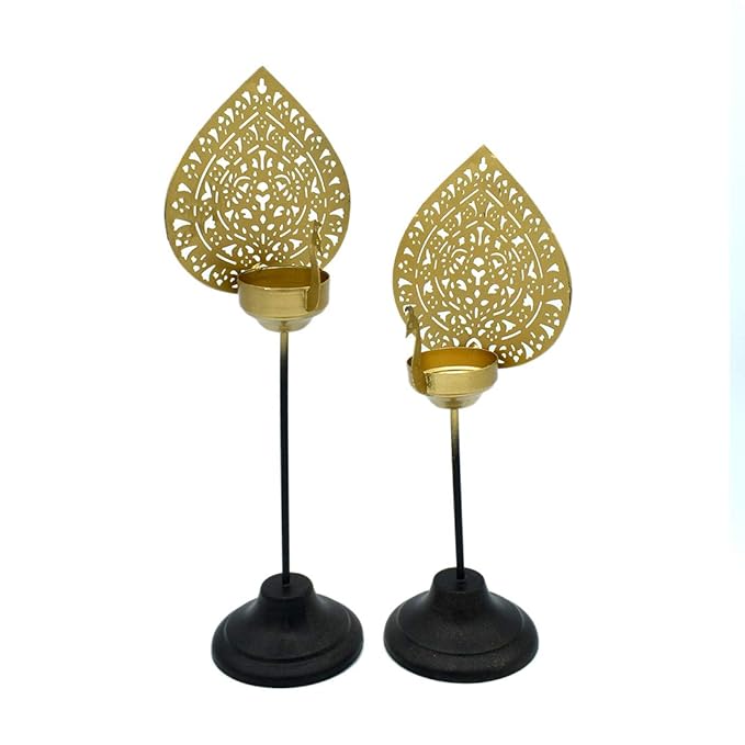 Peacock Design Tea Light Candle