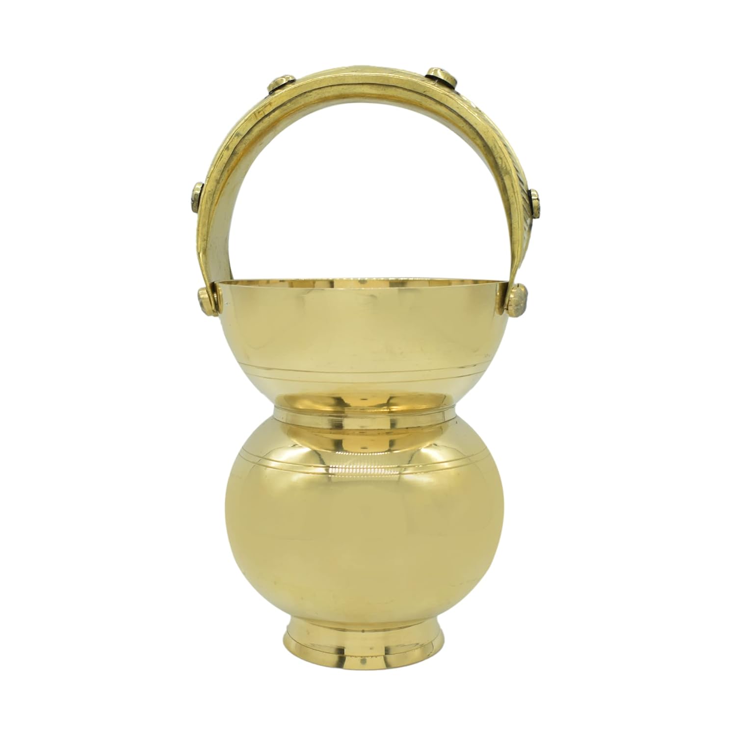 Brass Kamandalam/Kamandalu, Golden
